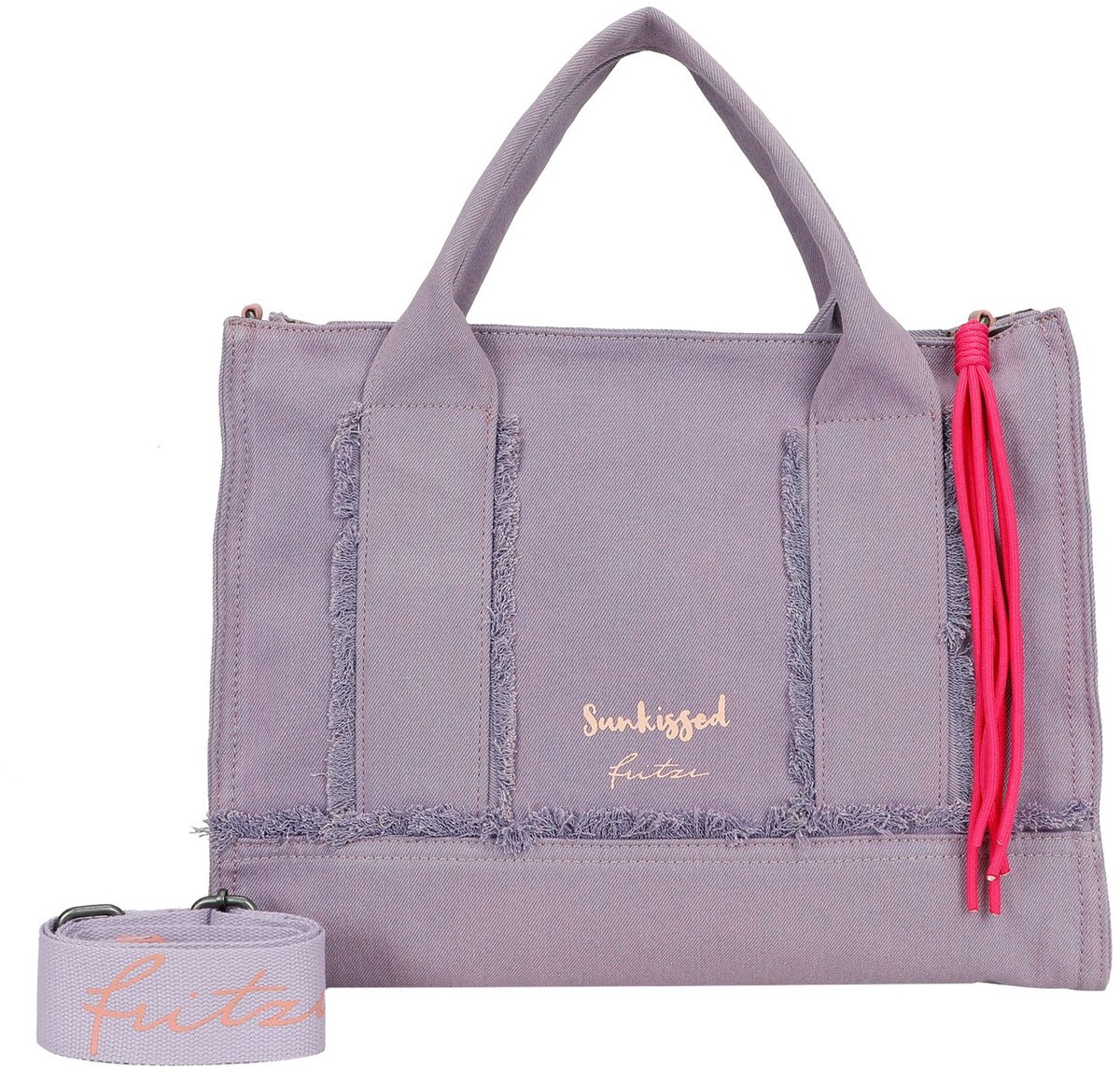 Fritzi aus Preußen Handtas Schoudertas Tote Bag Limited Washed Denim Shopper Washed Purple Paars