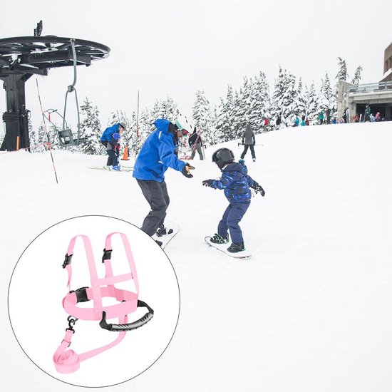 Skituigje kinderen - Kindertuigje - Verstelbaar peuterski-tuig - Met afneembare lijn - Met handvat - Snel los te maken ski-tuigtrainer voor kinderen - Ski-lijn - Geschikt voor schaatsen, skate boarden en snow boarden van Alpengaudi — afbeelding 2