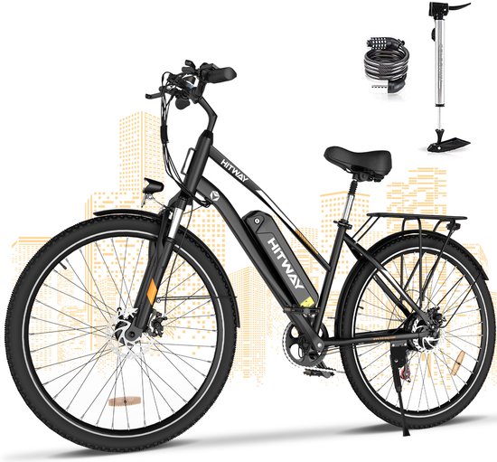 Hitway BK27 Elektrische Fiets - 28 Inch - 36V 12Ah-250W-Zwart