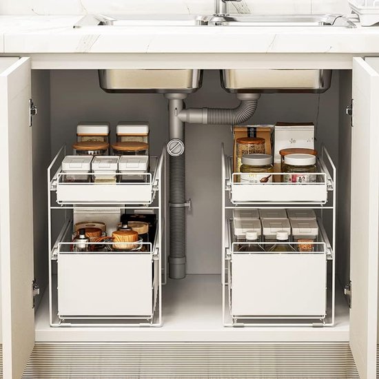 BROËL Organizer - Keuken, kast & voorraadkast - Ladesysteem - Zwart - Metaal