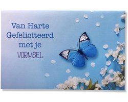 Vormsel Wenskaart - 12x17cm - Gevouwen kaart inclusief envelop - Heilig Vormselkaart