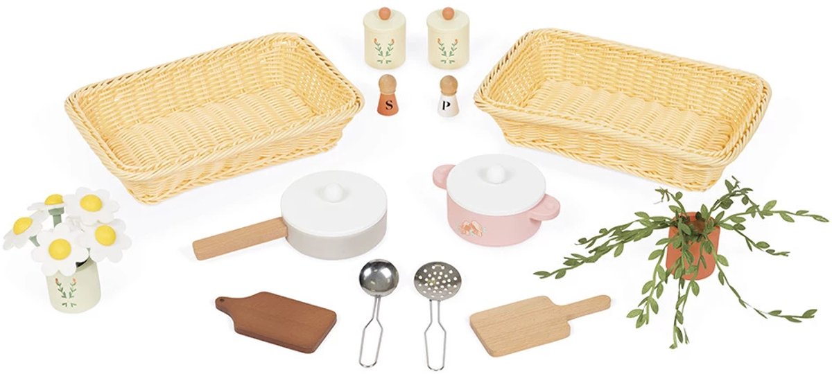 Janod - Shiny Grandma - Grote luxe uitgeruste houten speelkeuken — afbeelding 10