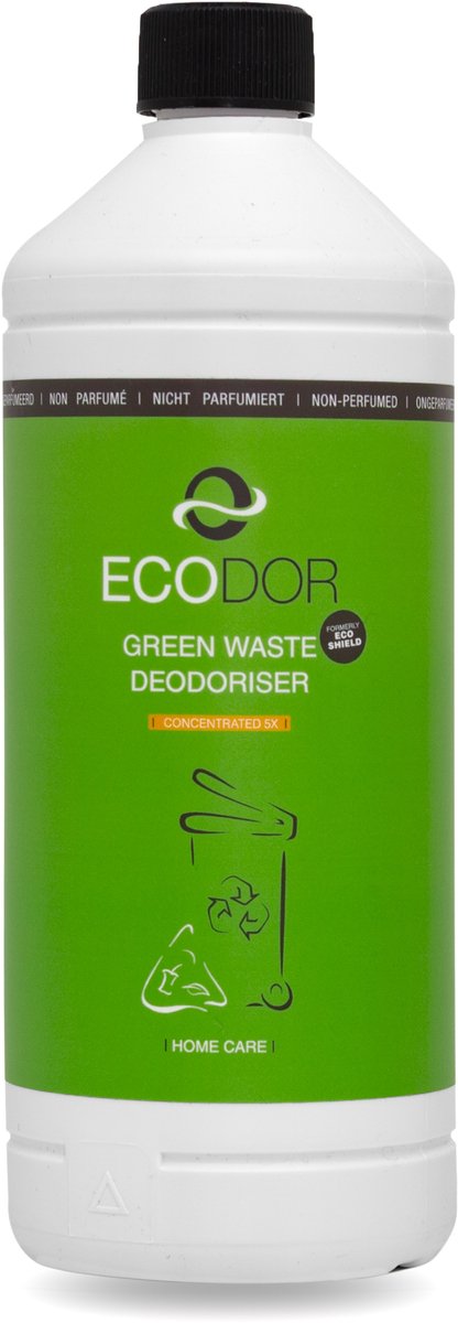 Goedkoopste Ecodor EcoShield - 1 Liter - 1 op 5 concentraat - Luchtverfrisser voor de Afvalbak / GFT ontgeurder - stankverwijderaar - Ecologische Ontgeurder - Ongeparfumeerd