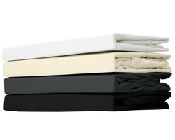 Hoeslaken Jersey Katoen - Boxspring Wit - 200x210 - 100% Katoen - Oeko-Tex gecertificeerd