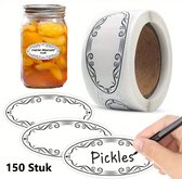 Rouleau de 150 Autocollants autocollantes Witte imperméables I Étiquettes pour congélateur et stockage des aliments I Étiquettes pour congélateur I Étiquettes adhésives pour l'organisation, l'étiquetage et les étiquettes nominatives