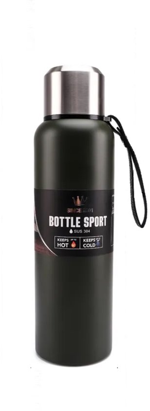 Conway Living - Thermos 1 litre - Thermos - Lavable au lave-vaisselle - Acier inoxydable 3 couches - La bouteille isotherme garde au chaud ou au froid pendant 24 heures - Étanche