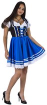 Oktoberfest Dirndl Kort Zwart-Blauw met Bloesje 52
