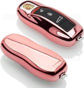 Porsche SleutelCover - Rose Goud / TPU sleutelhoesje / beschermhoesje autosleutel