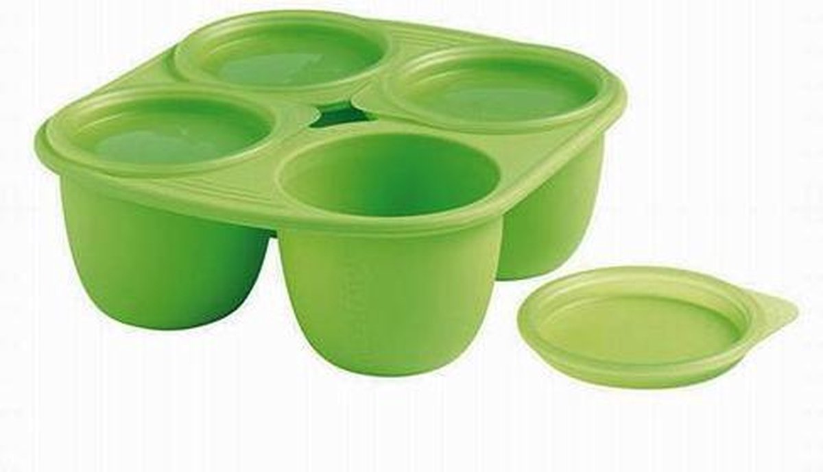 Goedkoopste Mastrad BabyPod Bewaarbox - Siliconen - Voor 4 porties - 280 ml - Groen