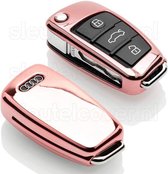 Housse de clé Audi - Housse de clé en or rose / TPU / Housse de protection pour clé de voiture