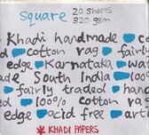 Khadi Handgeschept Papier Vierkant 20 x 20 cm - 320 grams - 20 vel