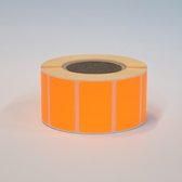 Blanco Stickers op rol 1000ex. 40x25mm oranje