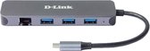 Hub USB-C 5-en-1 avec Gigabit Ethernet/alimentation DUB-2334