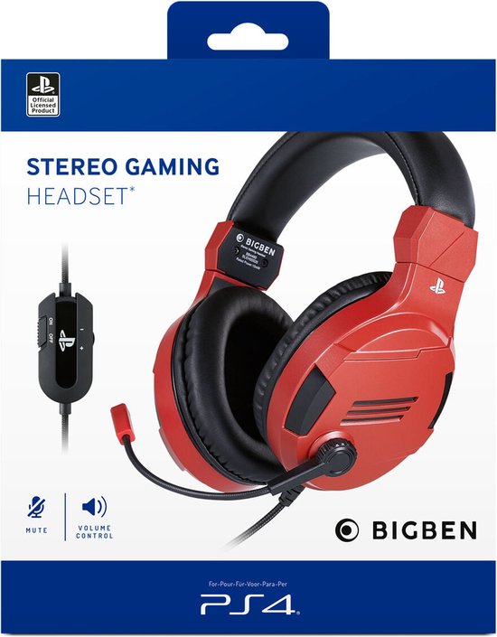 Red ps4 headphones sales