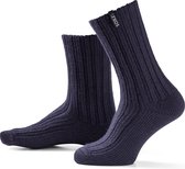 SOXS® Wollen sokken | SOX3531 | Donkerblauw | Kuithoogte | Maat 42-46 | Blue horizon label