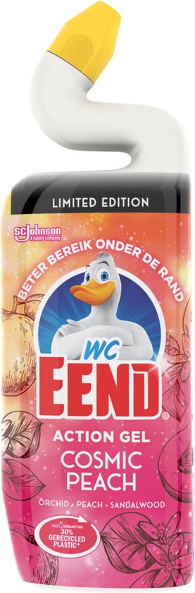 6x WC Eend Toiletreiniger Action Gel Cosmic Peach 750 ml | bol
