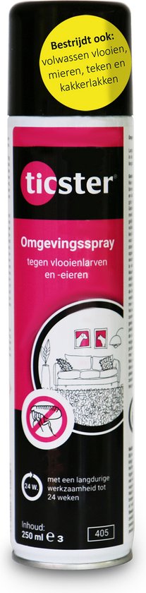 Ticster Effectieve Vlooien Spray voor Langdurige Vlooienlarven- en...