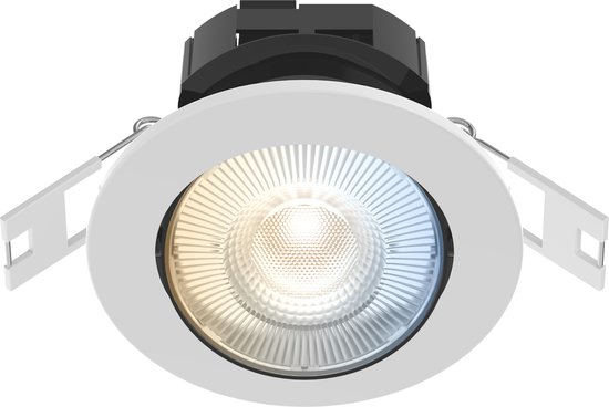 Calex spots encastrables intelligents - ensemble de 3 pièces - downlight dimmable LED intelligente - inclinable - lumière blanche chaude - blanc
