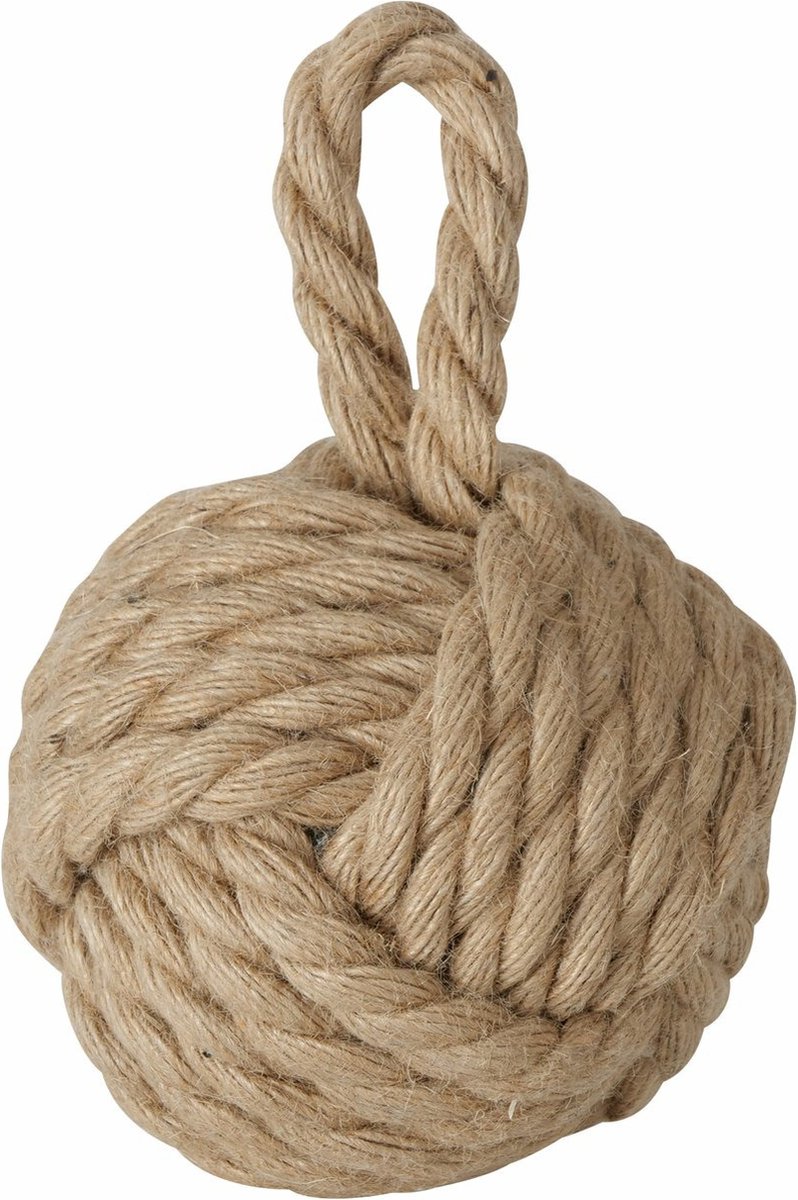 Boltze deurstopper - 1.5 kilo - bruin - jute - 23 x 15 cm