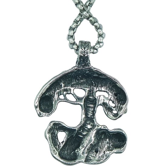 Mei's | Viking Silver Wolf Moon | Ketting | Stainless Steel | Mei's