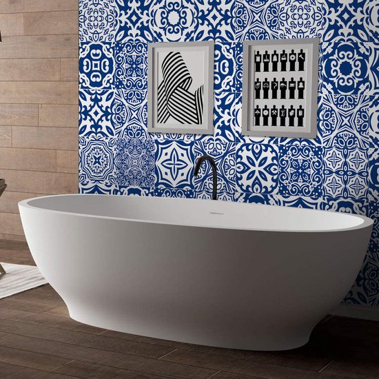 Ulticool Décoration Stickers carrelages - Nederland Blauw Wit - 15x15 cm - 15 pièces