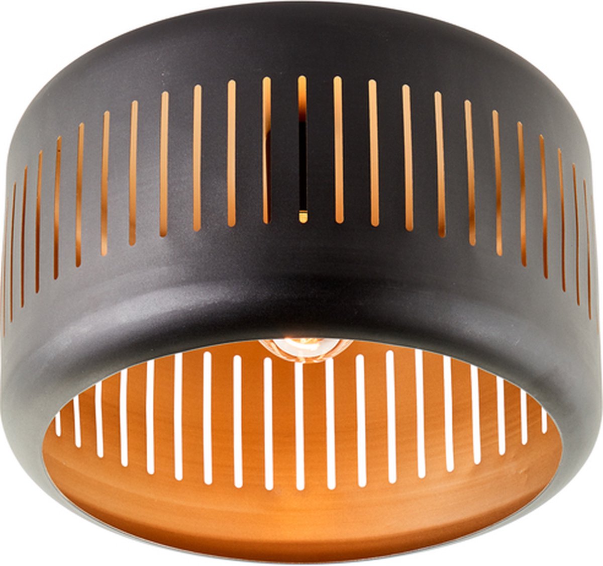 Brilliant plafondlamp Tyas zwart goud ⌀38cm E27