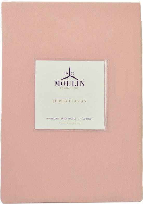 Moulin - Hoeslaken - Jersey - Elastan - Pink - 140/160x200/220cm - Hoek 40 cm