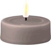 Deluxe Homeart groot waxinelicht - Waxinelichtjes 2 stuks - Led kaars - Elektrische kaarsen - Waxinelichtjes led - Nepkaarsen - Kunstkaarsen - Led kaarsen op batterijen - Led kaarsen met bewegende vlam - Grijs