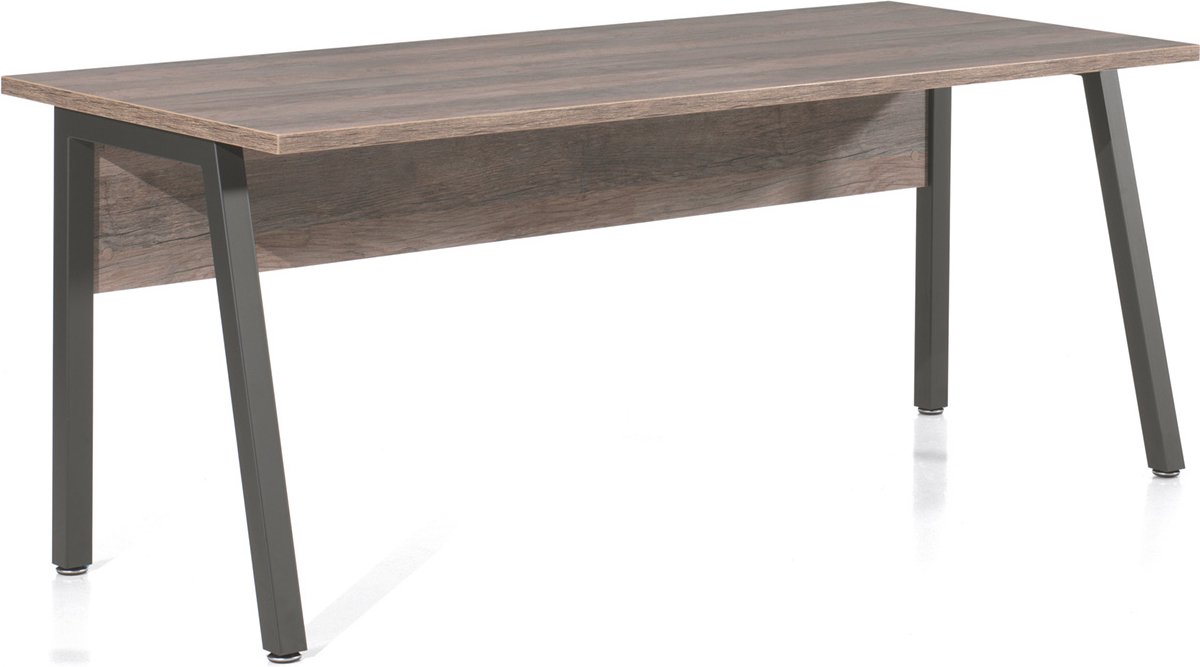 Bureau Roland Zwart - Vintage - 200x80cm - Hoekbureau - Hoogte 73 cm