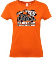 Dames T-shirt WC Racing 2023 Belgium | Formule 1 fan | Max Verstappen / Red Bull racing supporter | Oranje dames | maat M