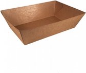 50x A50 bakje karton - Groot: 167x110x50mm - extra groot frietbakje - snackbakje - kartonnen bakje - milieuvriendelijk - duurzaam - friet - patat