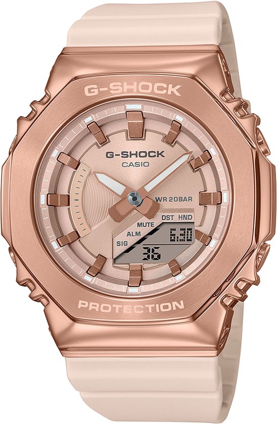 CASIO G-shock GM-S2100PG-4AER g-shock rose goud met licht roze band