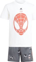 adidas Sportswear adidas x Marvel Spider-Man T-shirt en Short Set - Kinderen - Wit- 98