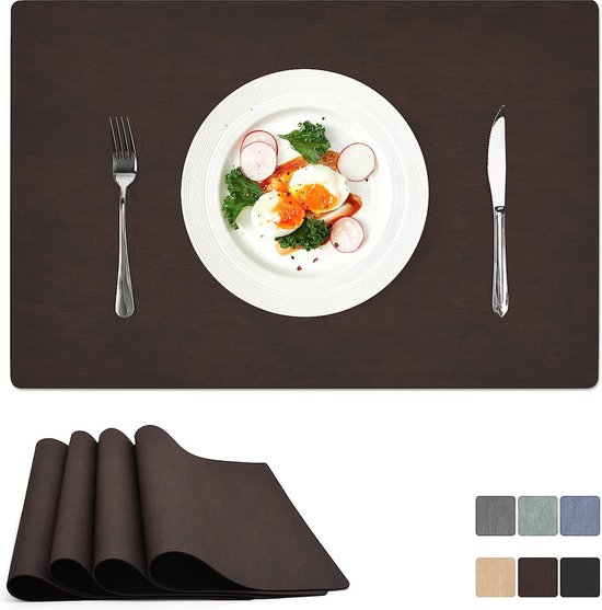 Placemats Set van 4 PUmateriaal Geschikt voor Familie Restaurant Hotel