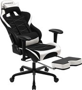 Rootz Gamer stoel - Bureaustoel - Zwart/Wit - 69 x 70,5 x 138 cm