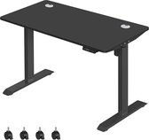Rootz Desk - Elektrisch Hoogteverstelbaar Bureau - Elektrische Tafel - Dubbele Motor - Spaanplaat - Staal - Zwart - 60 x 120 x (73,5-119) cm (D x B x H)