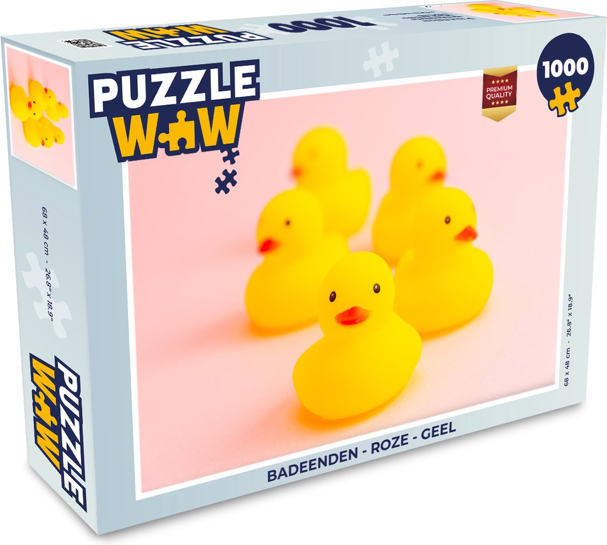 Puzzel Badeenden - Roze - Geel - Legpuzzel - Puzzel 1000 stukjes volwassenen