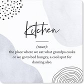 Muismat Klein - Spreuken - Quotes - Kitchen - Keuken definitie - Woordenboek - 20x20 cm