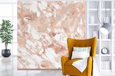Behang - Fotobehang Marmer - Luxe - Roze - Breedte 240 cm x hoogte 240 cm