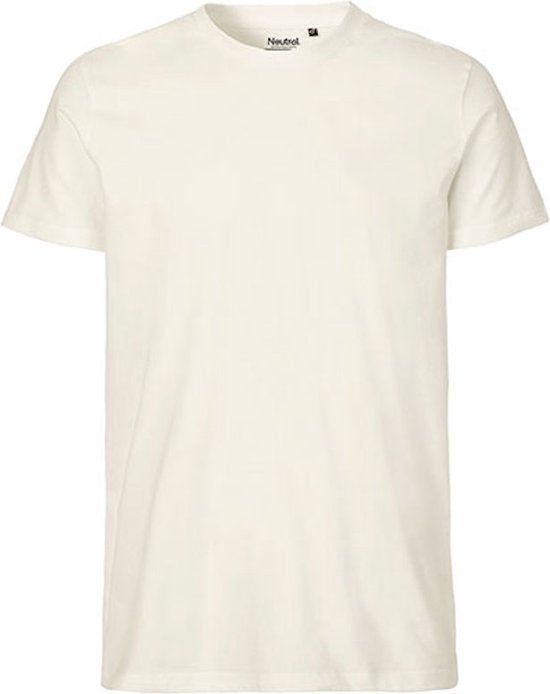 Fairtrade Men´s Fit T-Shirt met ronde hals Natural - L