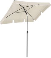 Parasol de Luxe - Oblong - Inclinable - Debout - Beige - Terrasse ou jardin - 180x125cm