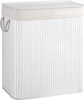 Wasmand Volic - 100L - Met deksel en handgrepen - Wasmand - Wit - Rechthoekig - Wassorteerder