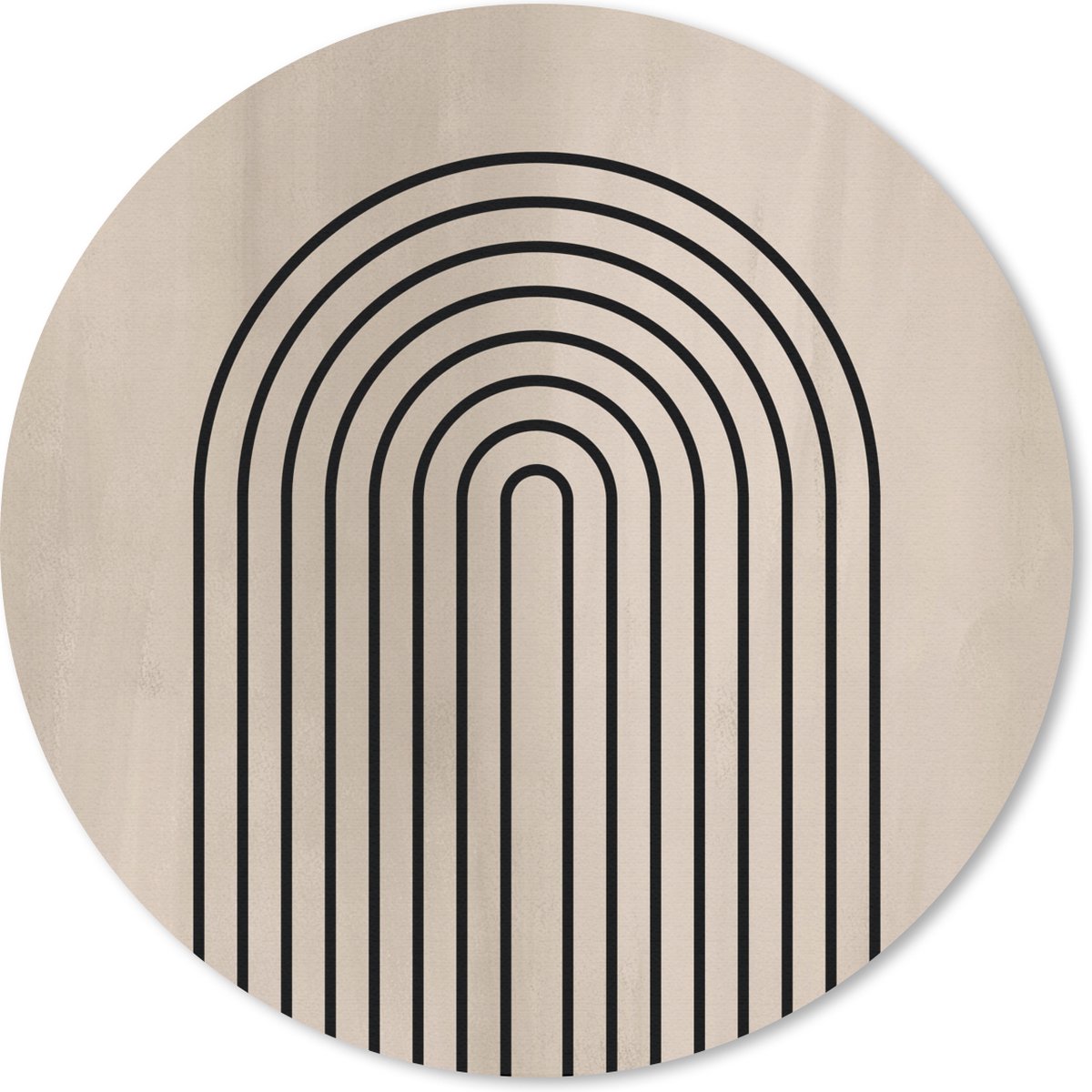 Muismat rond 30x30 cm - Mousepad Strepen - Abstract - Boog - Ronde muismatten