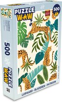 Puzzel Jungle - Luipaard - Planten - Patroon - Meiden - Jongens - Legpuzzel - Puzzel 500 stukjes