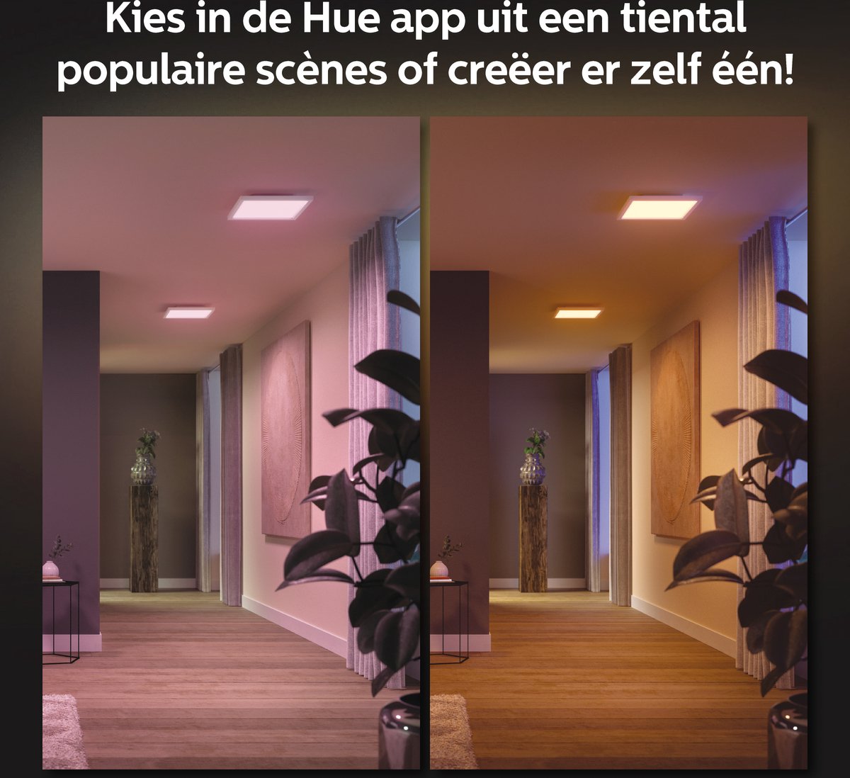Philips Hue Surimu paneellamp – wit en gekleurd licht – wit – vierkant small — afbeelding 4
