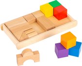 Educo Educatief speelgoed 'Eerste bouwblokken' - Sensorisch speelgoed 1 jaar - Spelend leren Motoriek - Houten speelgoed