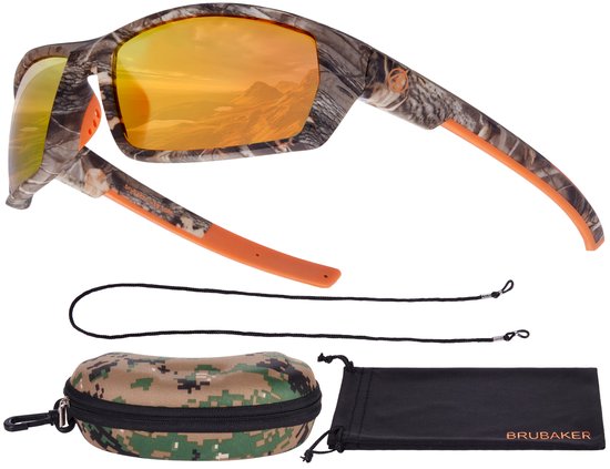 BRUBAKER Polariserende Camouflage Zonnebril voor Sportvissers - Outdoor - UV-bescherming - Jacht - Sport Zonnebril - Fietsbril - Wintersport - Stijlvol Design