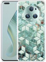 Cazy Case adapté pour Honor Magic5 Pro Green Hexagon Marble