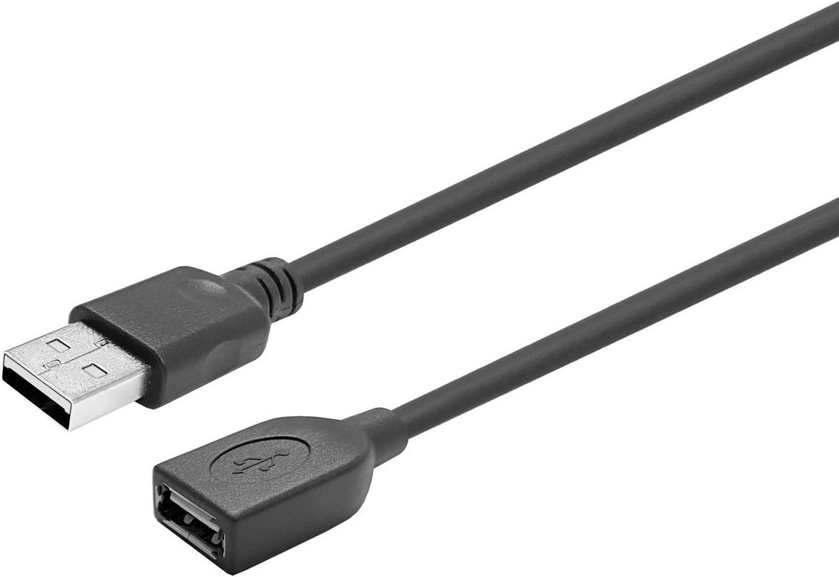 Vivolink PROUSBAAF10 USB-kabel 10 m USB 2.0 USB A Zwart, Transparant