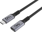 Microconnect W126988094 USB-kabel 1 m USB4 Gen 2x2 USB C Zwart, Grijs